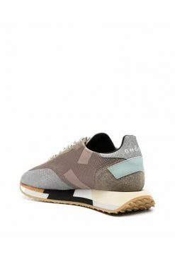Ghoud Shimmer Panelled Colour Block Sneakers Beige
