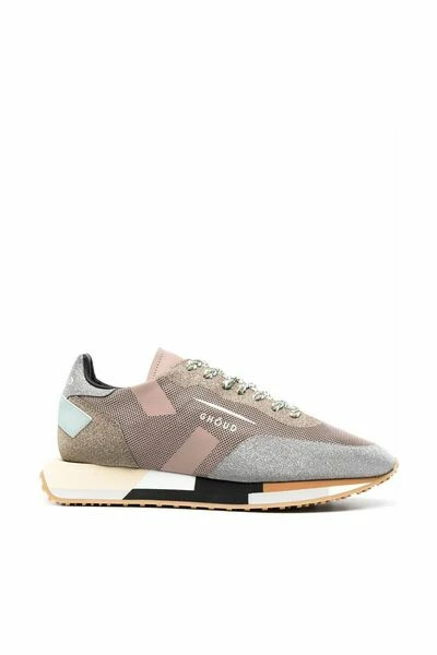 Ghoud Shimmer Panelled Colour Block Sneakers Beige 2 Ghoud Shimmer Panelled Colour Block Sneakers Beige - Afbeelding 2