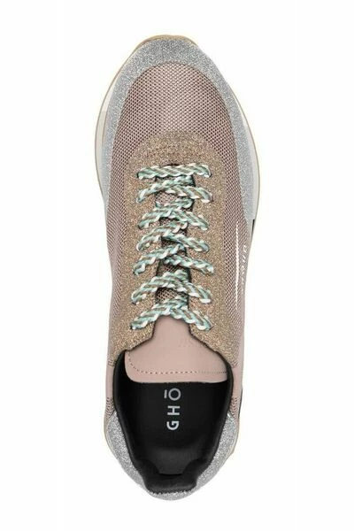 Ghoud Shimmer Panelled Colour Block Sneakers Beige 4 Ghoud Shimmer Panelled Colour Block Sneakers Beige - Afbeelding 4